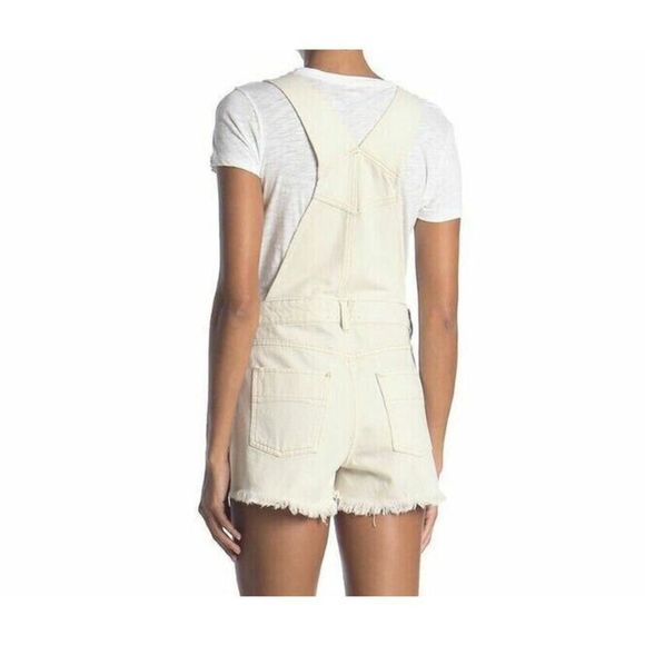 Free People OB1084393 Women's Sz 0 US XS Off-White Sunkissed Shortalls $108 - Picture 9 of 9